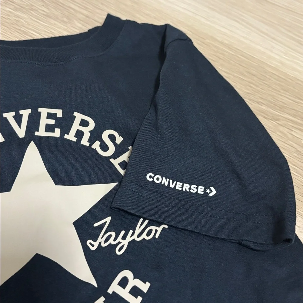 CONVERSE (M) Kids All Star Tee Classic Black Gold Unisex Cotton-Blend Soft - Picture 7 of 11